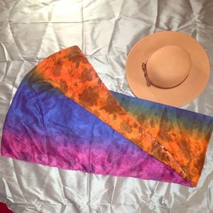 Multi-Colored Watercolor-esque infinity scarf